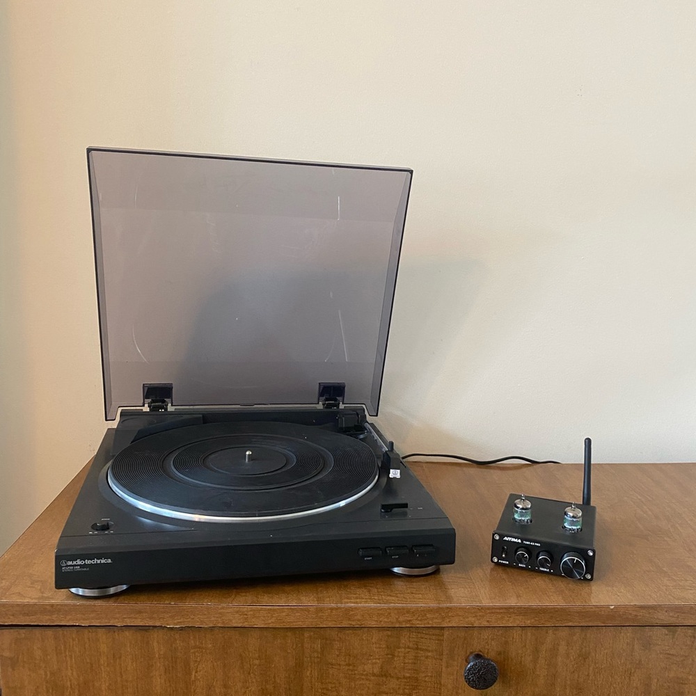 record player w bluetooth adapter!